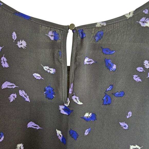 Torrid Top Feather Print Top Short Sleeve Blouse Women 2X Black Casual Top - Picture 8 of 8